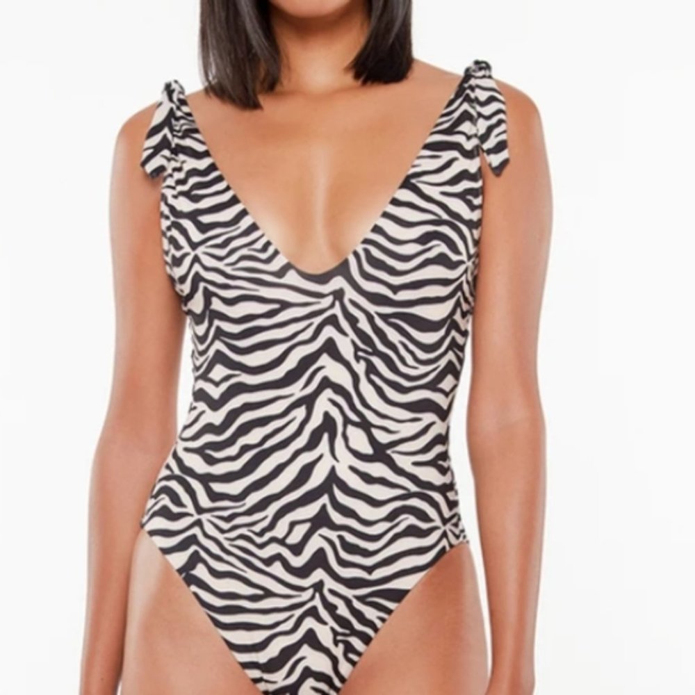 Sanctuary Scoop Neck 'Modern Kitty' One Piece Swimsuit
